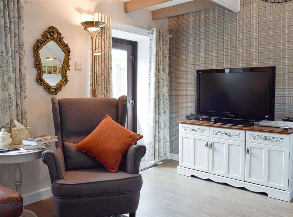 Stylish living area at Horseshoe Cottage in Freuchie, near Cupar, Fife