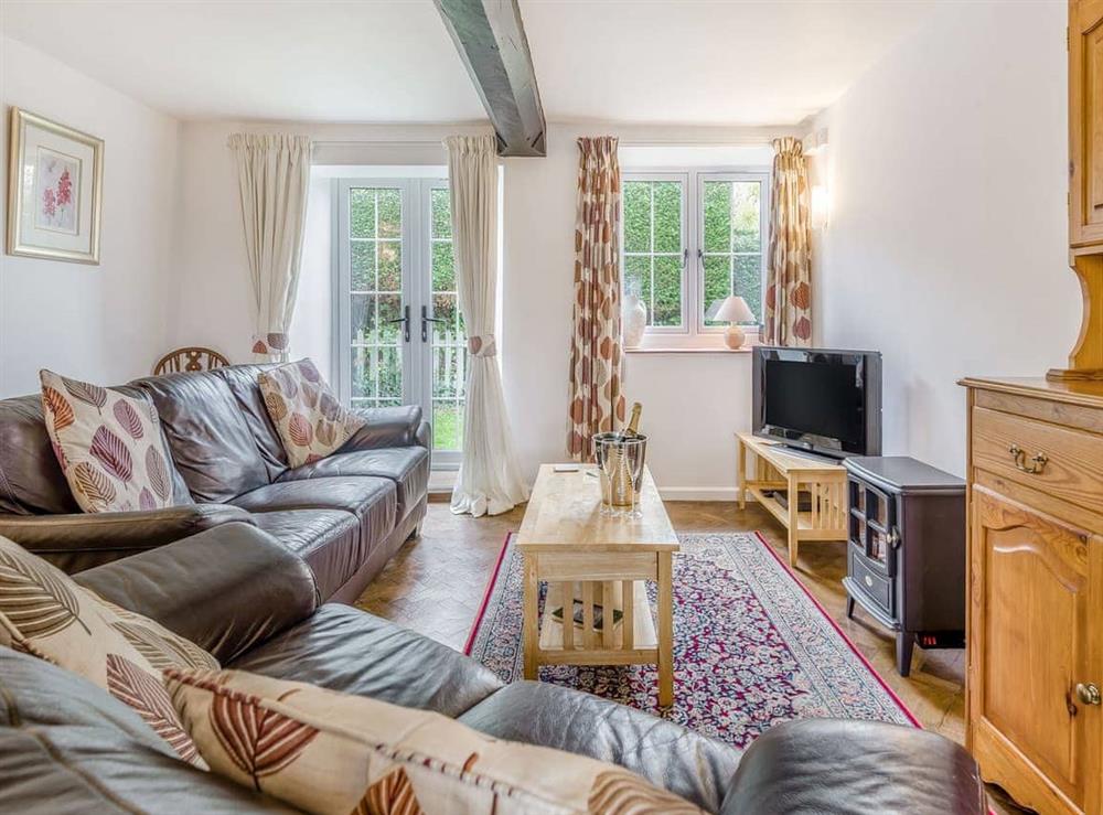Living room at Horseshoe Cottage in Lympsham, Somerset