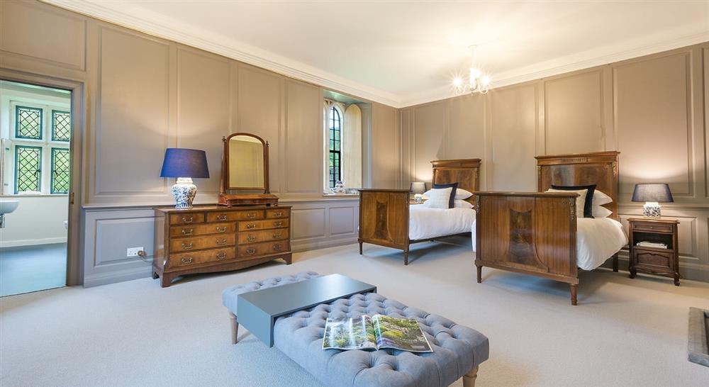 Double bedroom or twin on request (photgraphed as twin) at Horton Court in Nr Chipping Sodbury, Gloucestershire