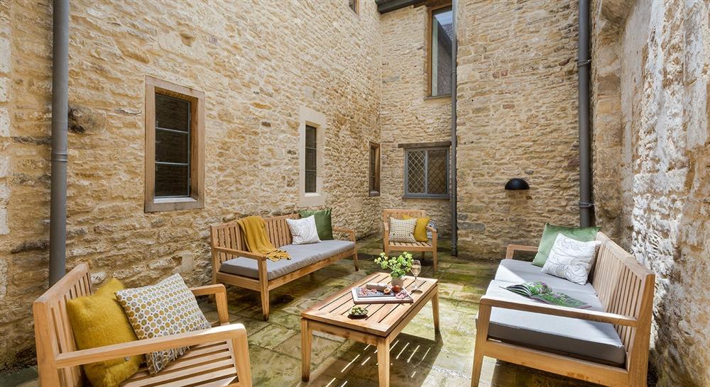 The courtyard at Horton Court in Nr Chipping Sodbury, Gloucestershire