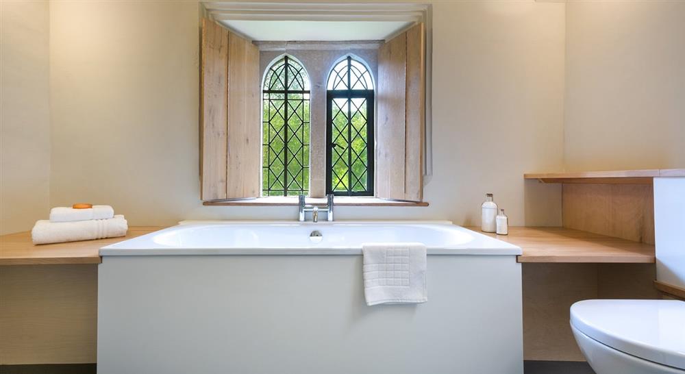 The first bathroom at Horton Court in Nr Chipping Sodbury, Gloucestershire