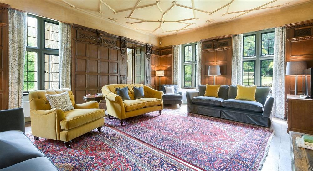 The sitting area at Horton Court in Nr Chipping Sodbury, Gloucestershire