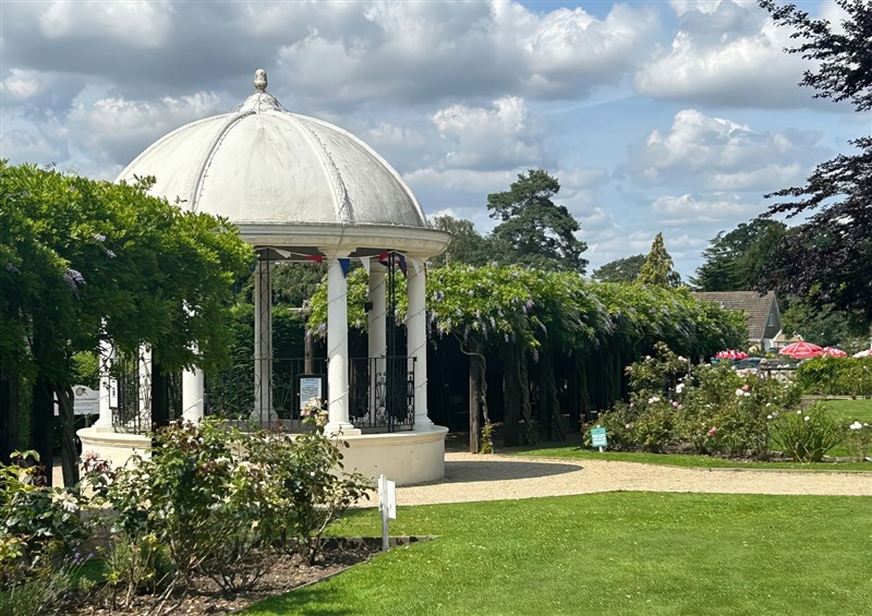 This is the garden at Hotchkin Lodge, Woodhall Spa
