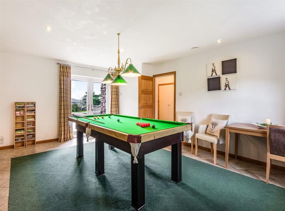Games room at House by the Loch in Loch Duntelchaig, near Inverness, Inverness-Shire