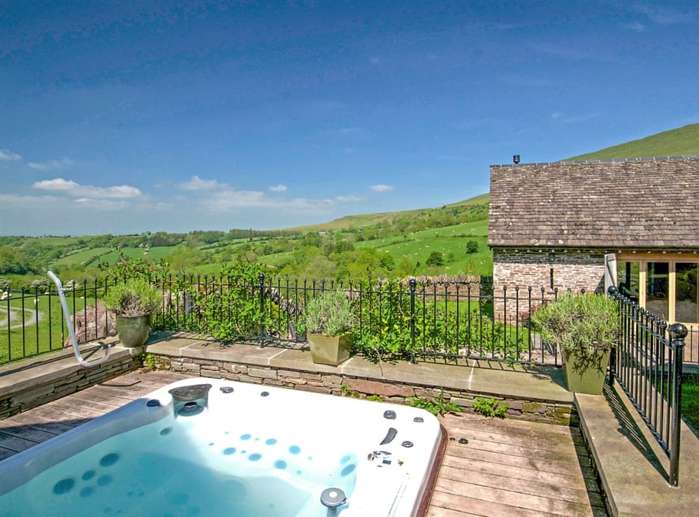 Hot tub at House in the Hills in Near Hay-on-Wye, Powys