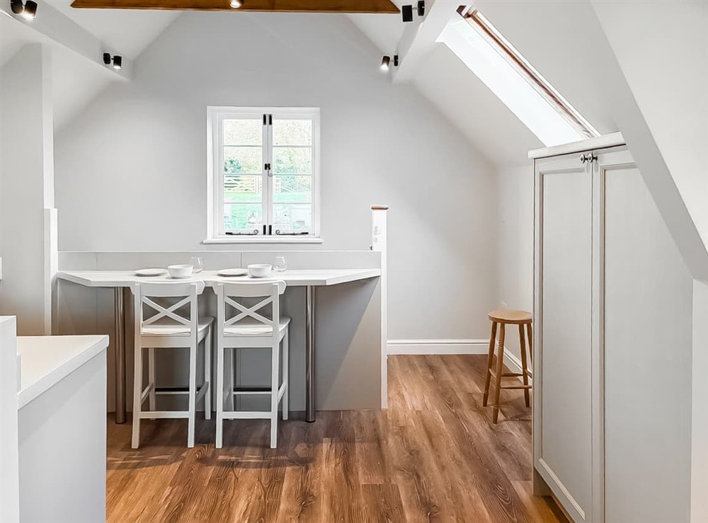 Open plan living space at Housmans Cartshed in Bournheath, Worcestershire