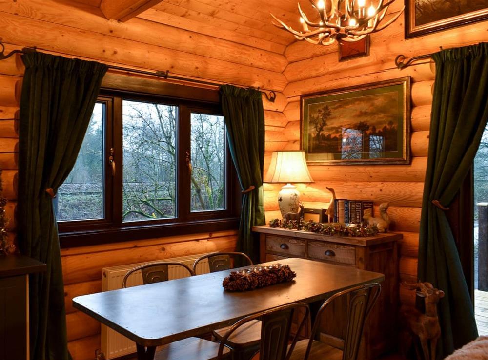 Dining Area at Howburn Log Cabin in Melkridge, Northumberland