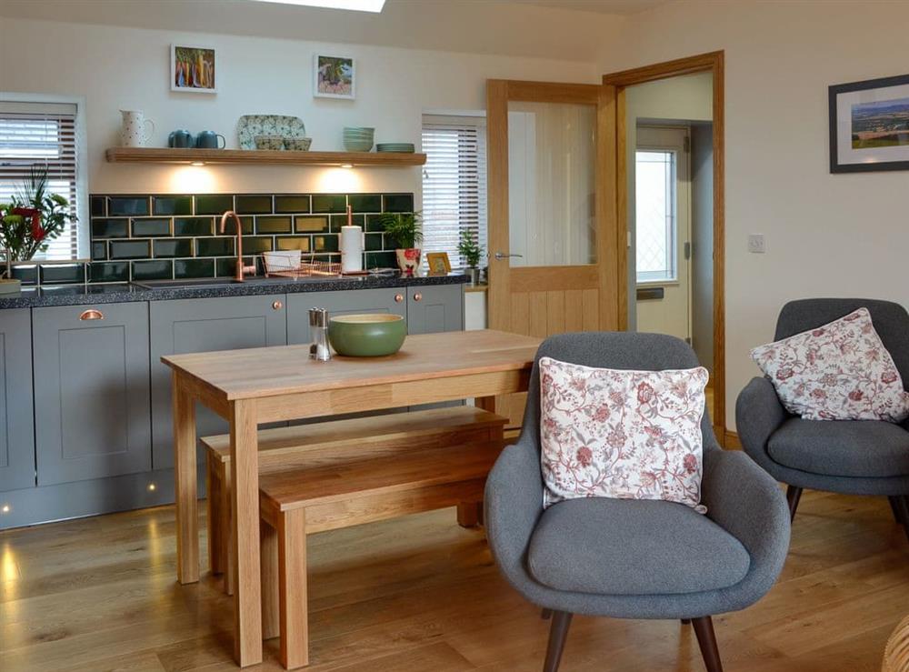 Open plan living space at Howe Cottage in Laurencekirk, near Montrose, Aberdeenshire