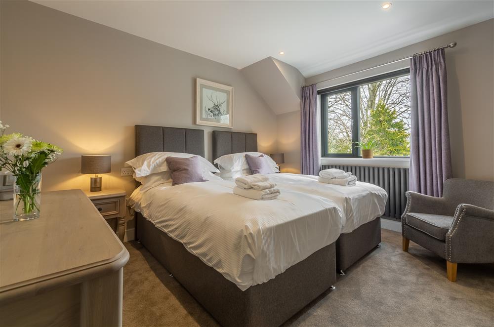 Bedroom three with super-king size zip and link bed at Howe Top, Bowness-On-Windermere