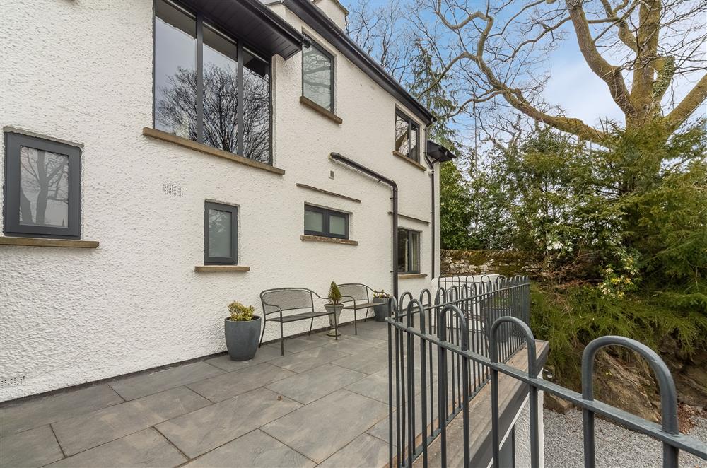 Howe Top features a large balcony with outdoor seating  at Howe Top, Bowness-On-Windermere