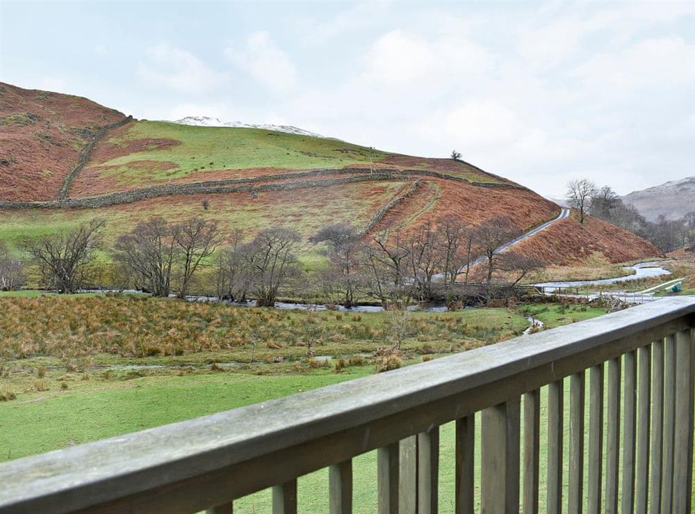Incredible views from the balcony (photo 2) at Howegrain Lodge in Pooley Bridge, near Ullswater, Cumbria
