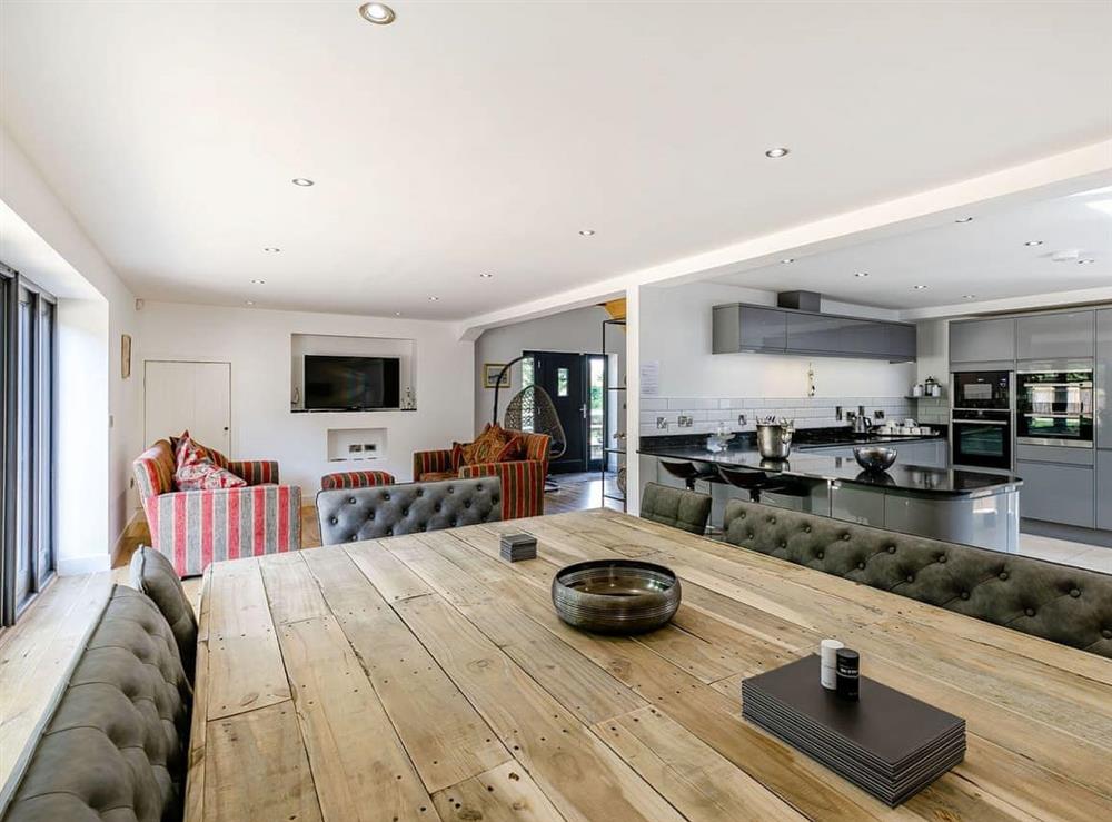 Open plan living space at Howell Hall Barn in Howell, Lincolnshire