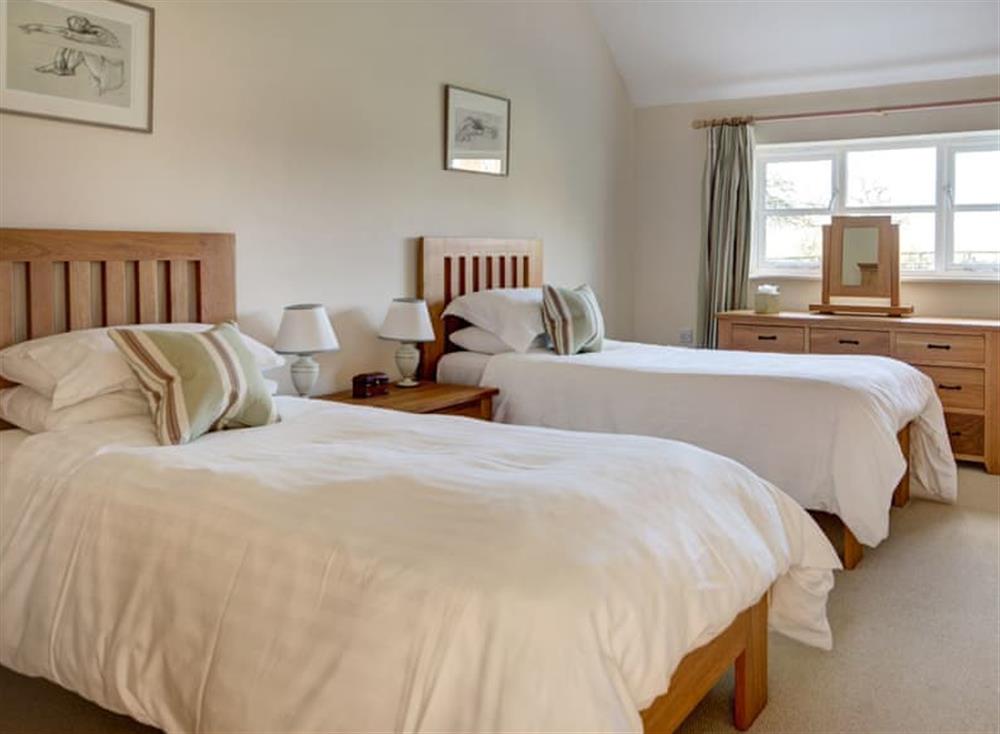 Twin bedroom at Huckleberry Barn in Chipping Campden, England