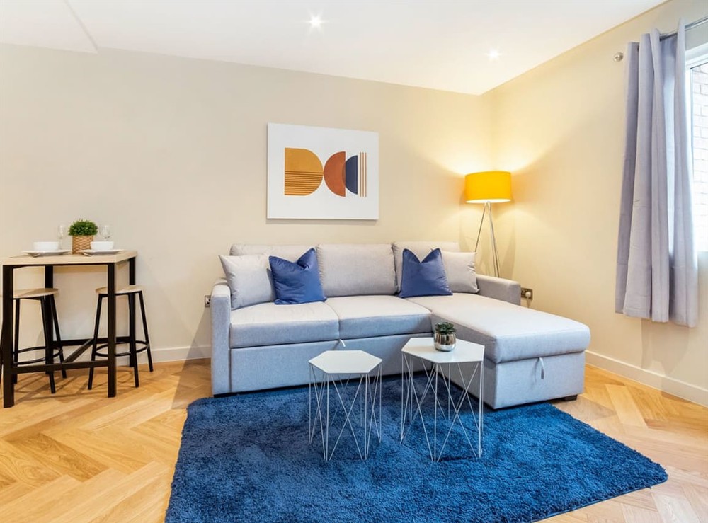 Open plan living space at Hudson 5 in York, North Yorkshire