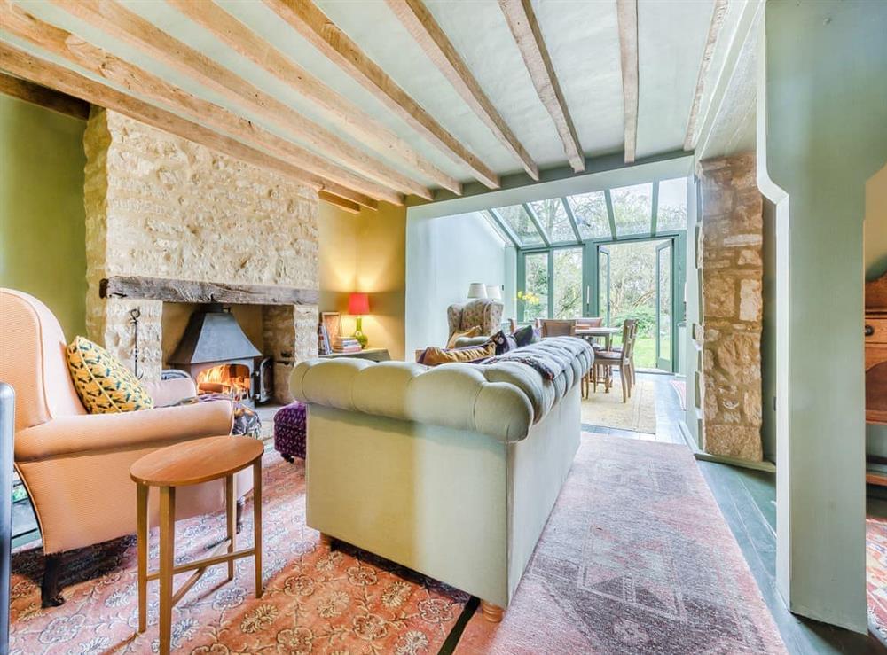 Living area at Humble Cottage in Shipton-Under-Wychwood, Oxfordshire