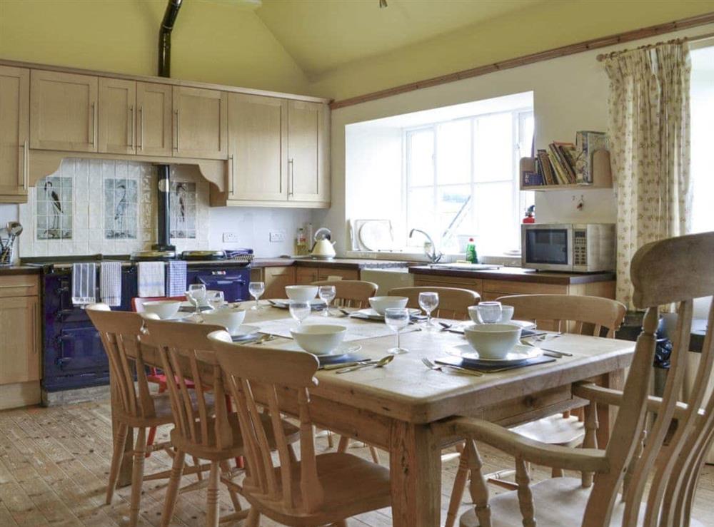 Large farmhouse dining kitchen at Hume Orchard Steading in Hume, near Kelso, Roxburghshire