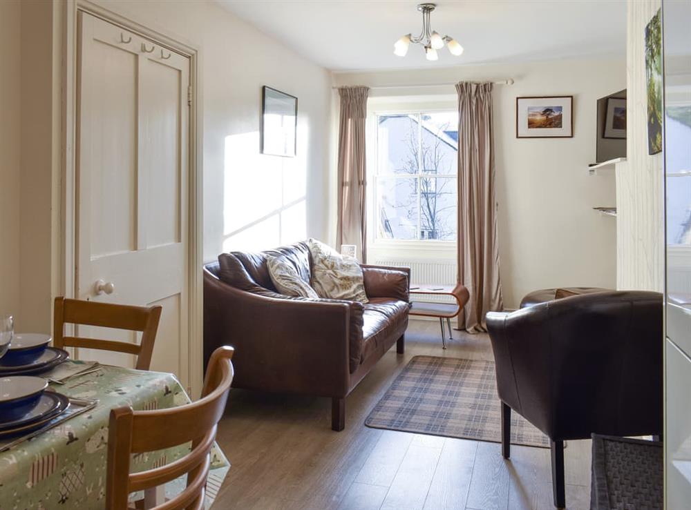 Open plan living space at Hunters Cottage in Pooley Bridge, near Penrith, Cumbria