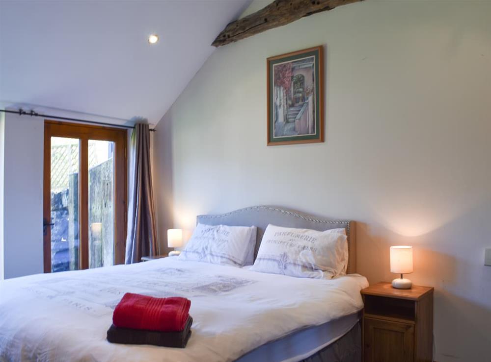 Double bedroom at Hunters Lodge in Scruton, near Northallerton, North Yorkshire