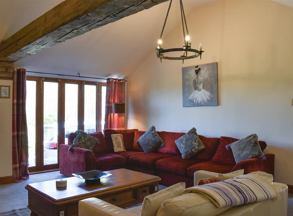 Living room at Hunters Lodge in Scruton, near Northallerton, North Yorkshire