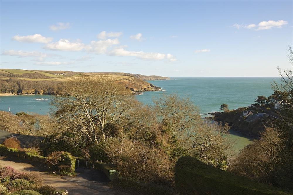 Beautiful views from the property towards the 'bar' and the mouth of the estuary at Hydeaway, 7 Grafton Towers in South Sands, Salcombe