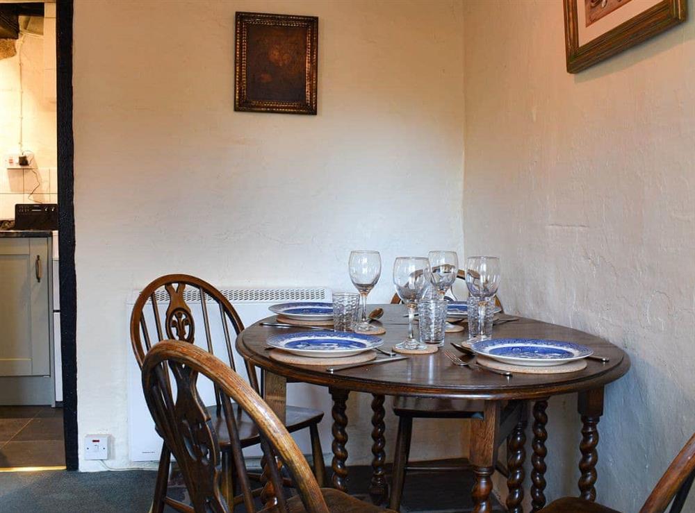 Dining area at Hydrangea Cottage in Witherslack, near Grange-over-Sands, Cumbria