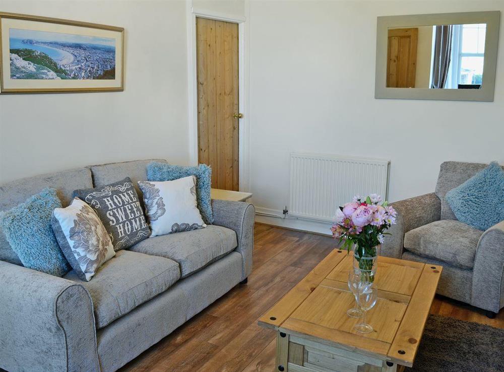 Homely living room with cosy gas woodburner (photo 3) at Hyfrydle in Llandudno, Gwynedd