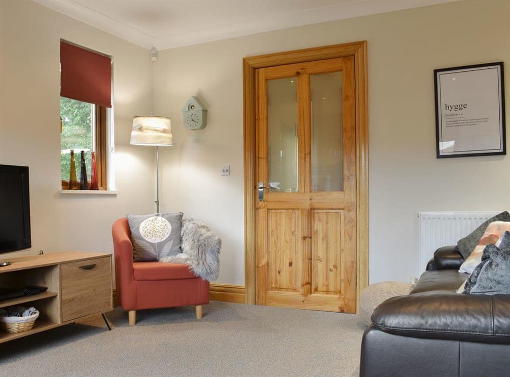 Living area at Hygge Lodge in Flamborough, North Humberside