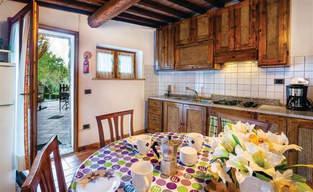 Kitchen at I Gigli in Volterra, Italy