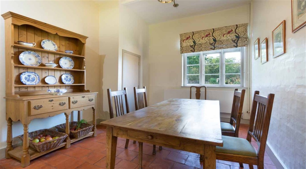 The dining room at Ickworth Keeper's Cottage in Bury St. Edmunds, Suffolk