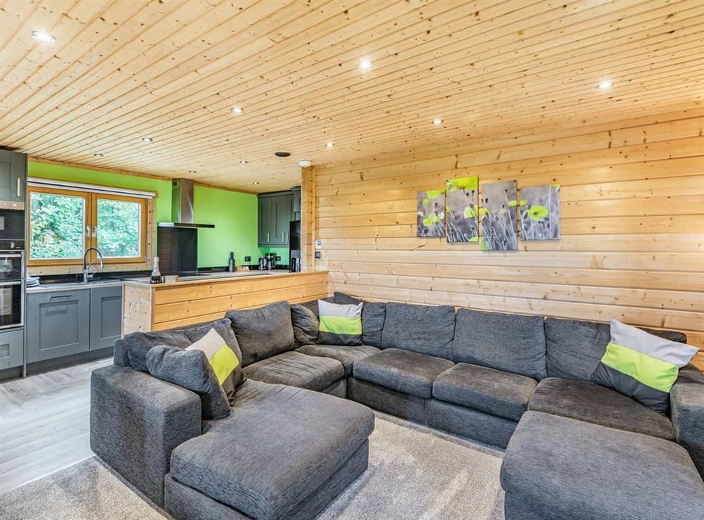 Living area at Ilodge Ultra in Kenwick Park, near Louth, Lincolnshire