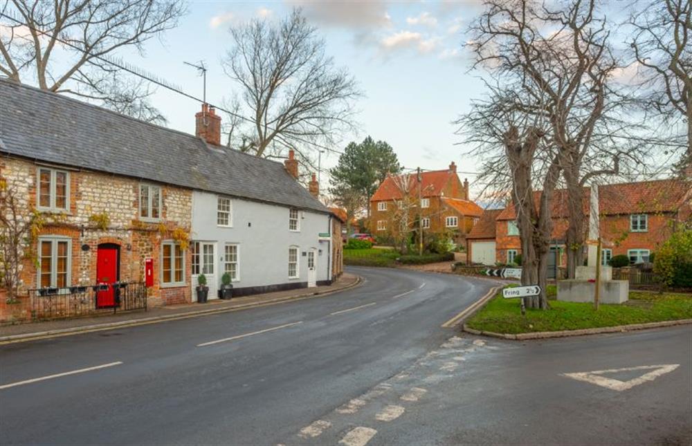 The road through Sedgeford with all the pretty houses lining the road