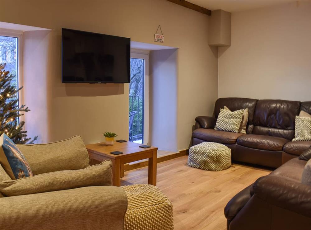 Living area at Inglenook Cottage in Ingleton, North Yorkshire