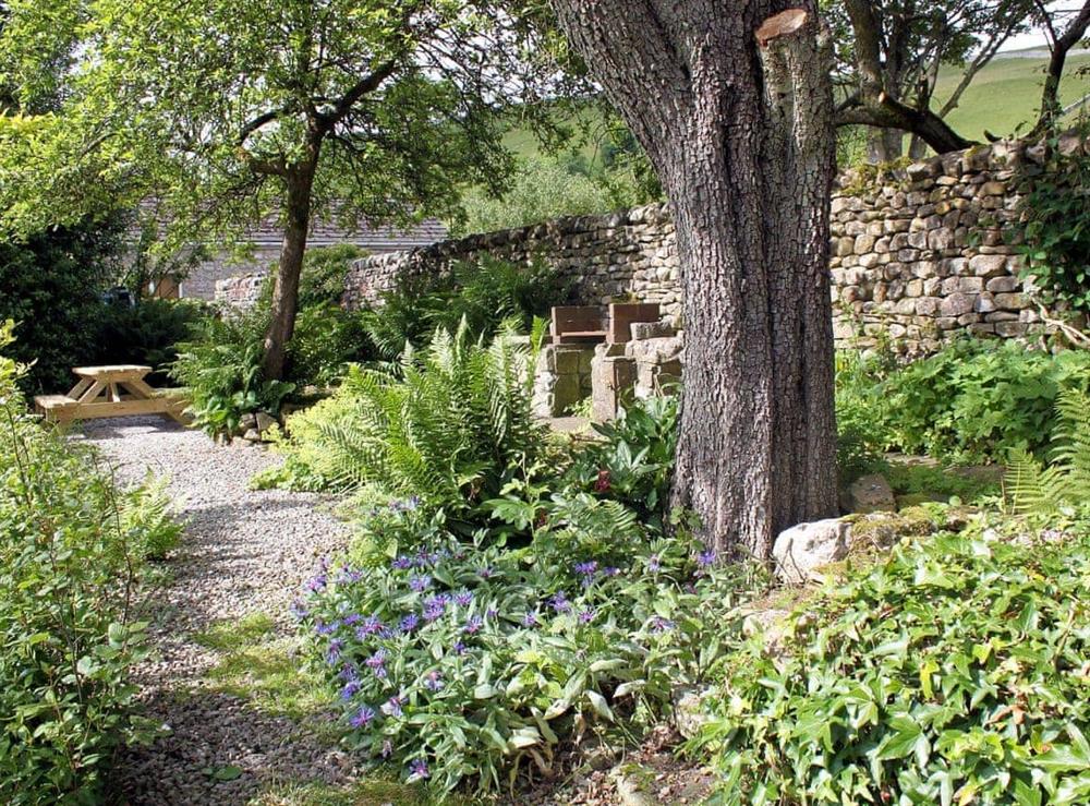 Garden at Inglenook Cottage in Kettlewell, Nr Grassington, N. Yorks., North Yorkshire