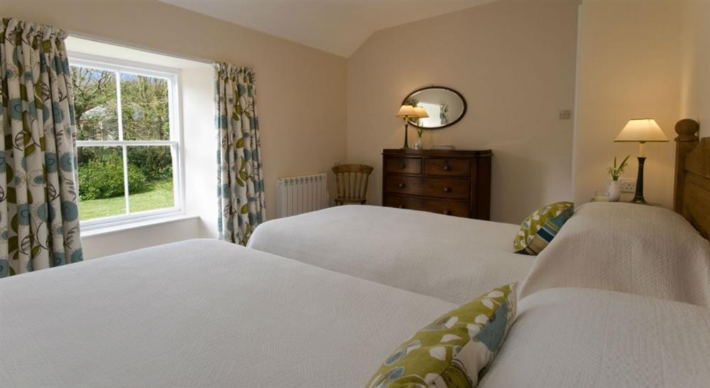 The twin bedroom at Inglewidden Vean in Helston, Cornwall