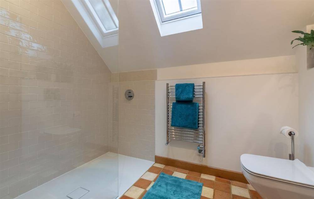 En-suite with walk-in shower at Inkpen Cottage, Robertsbridge