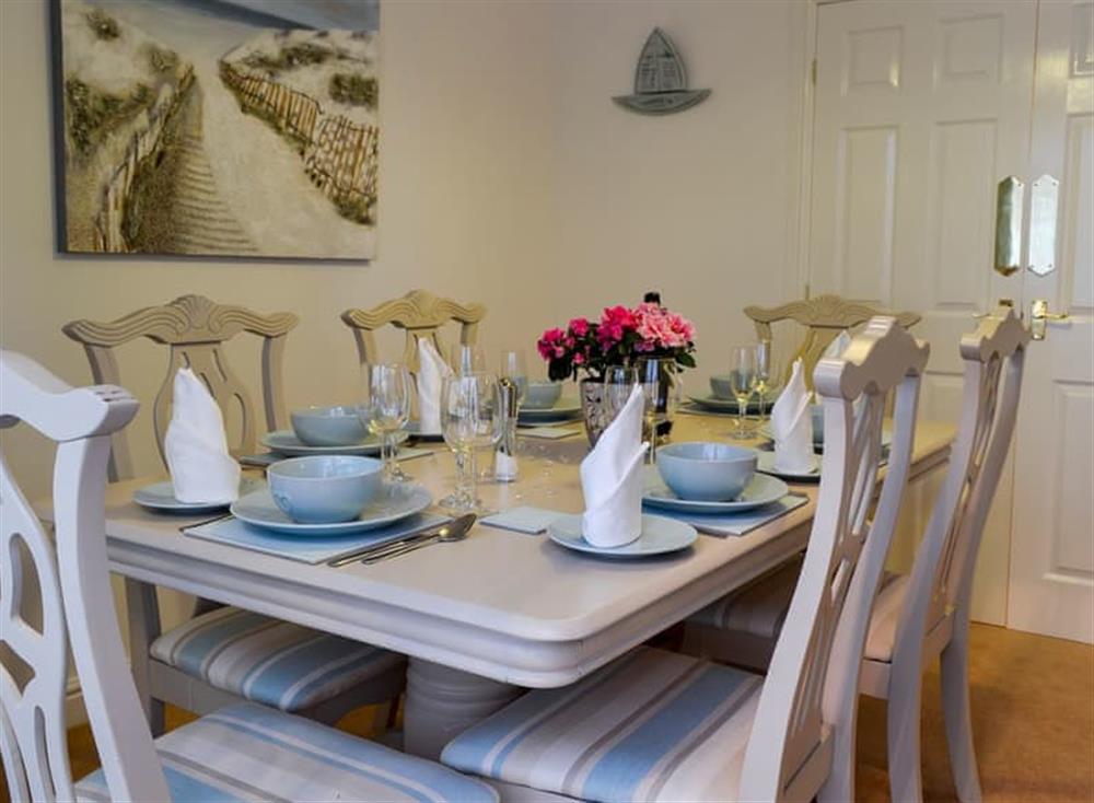 Dining room at Inland View in Trearddur Bay, near Holyhead, Anglesey, Gwynedd