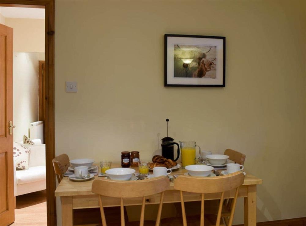 Dining area at Inn Cottage in Muckhart, near Gleneagles, Clackmannanshire
