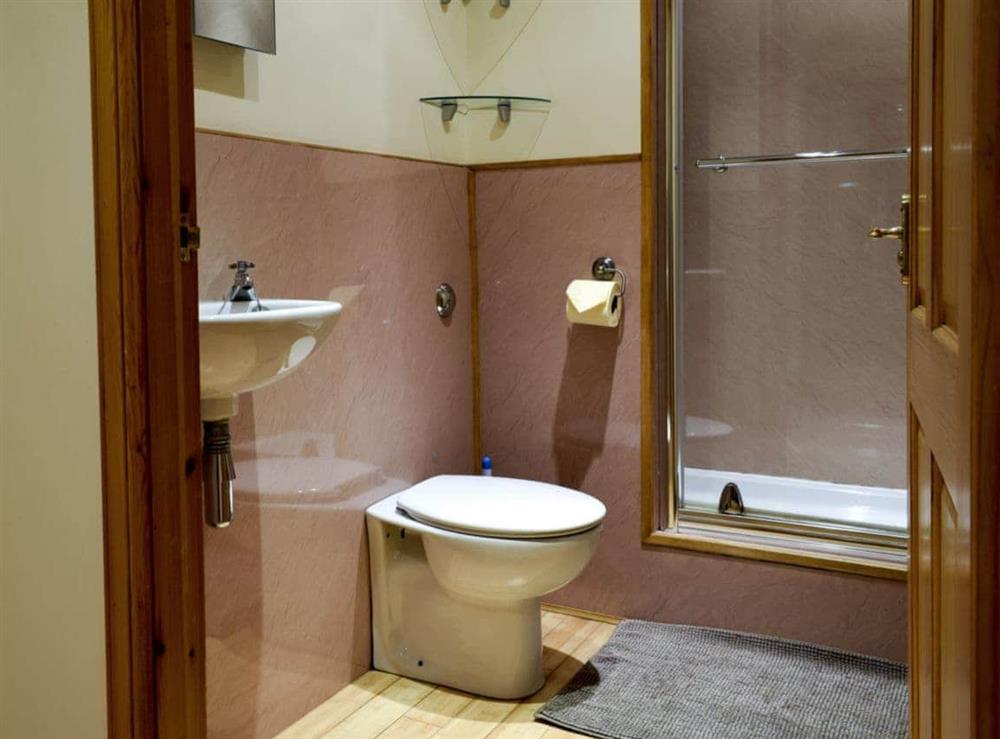 Shower room at Inn Cottage in Muckhart, near Gleneagles, Clackmannanshire