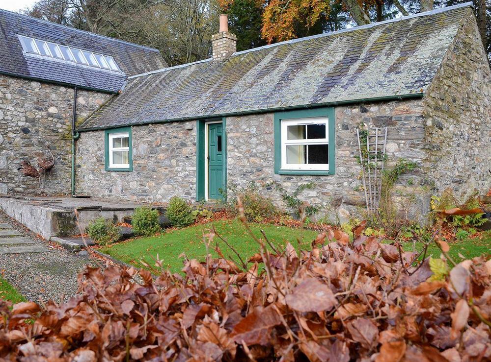 Quaint stone-built cottage at Inverchroskie Cottage in Enochdhu, near Pitlochry, Perthshire
