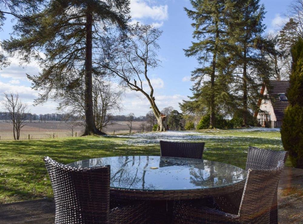 Sit out and enjoy the breathtaking views at Inzievar in Oakley, near Dunfermline, Fife