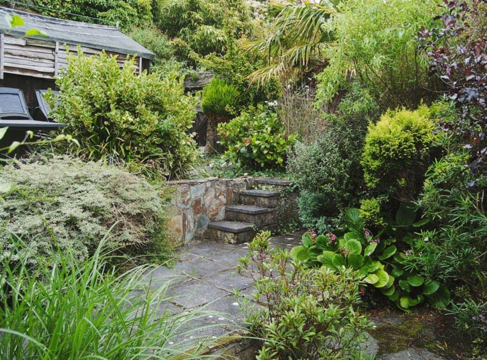 Garden at Iolanda in Polperro, Cornwall., Great Britain