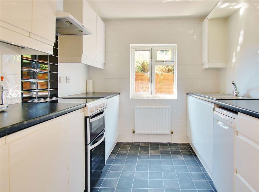 Well-equipped fitted kitchen at Irenic Lodge in Hamble, Hampshire