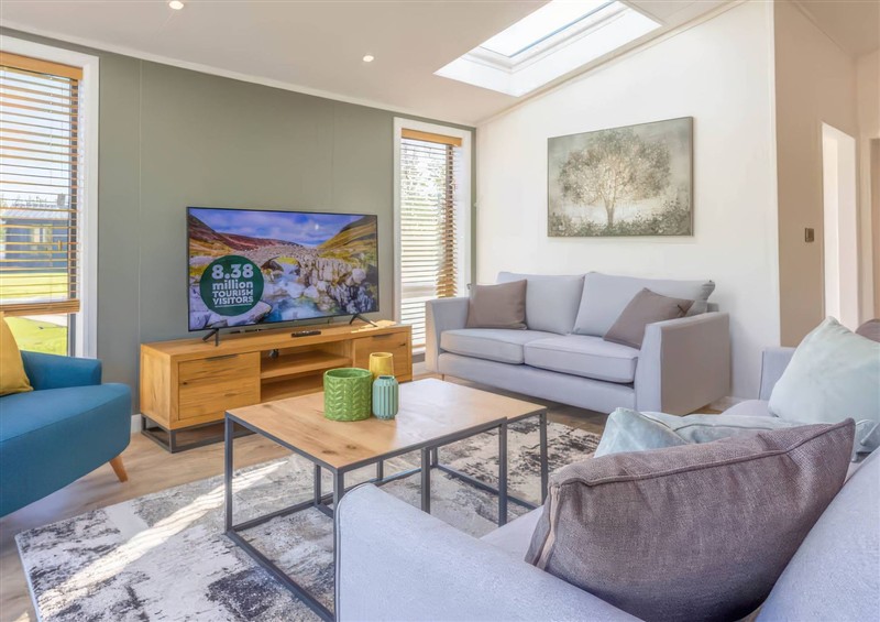 The living room at Isca Lodge - With Decking, Wombleton