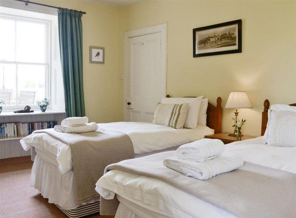 Light and airy twin bedroom at Islabank Farmhouse in Meigle, Perthshire., Great Britain