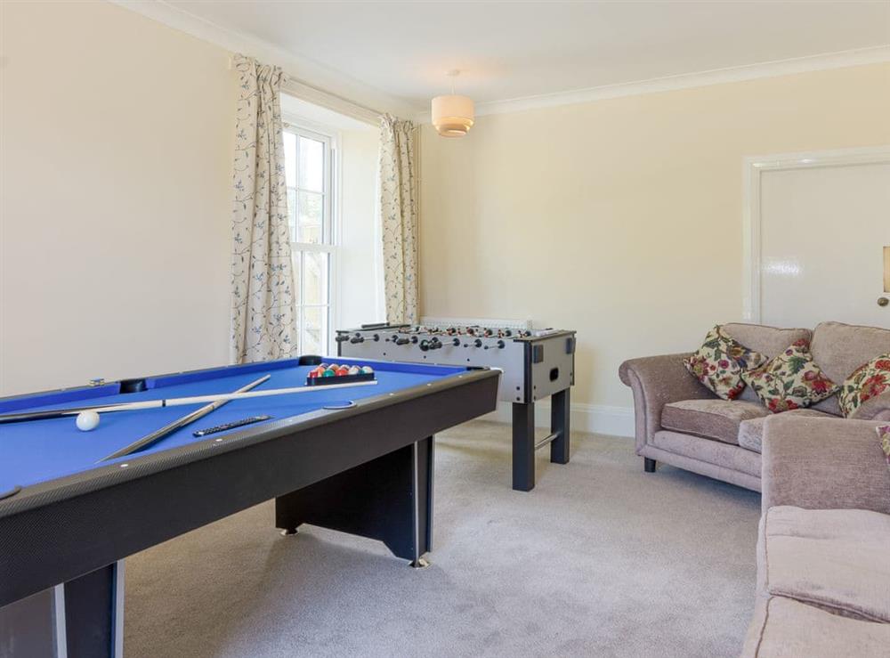 Well-appointed games room at Island Farm House in Staintondale, near Whitby, North Yorkshire