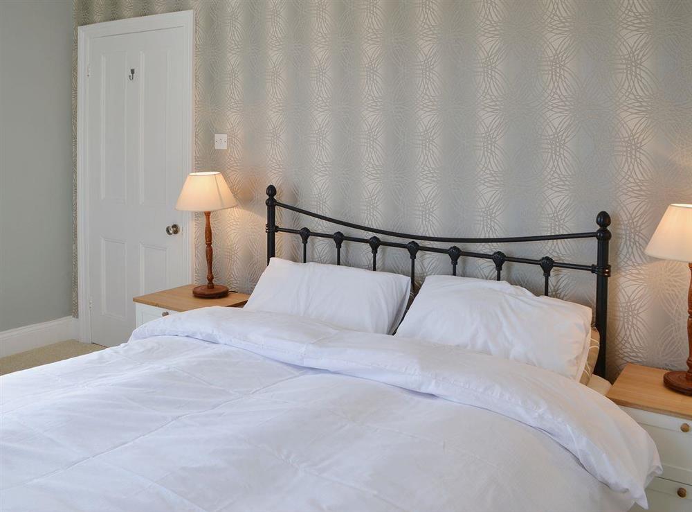 The double bedroom boasts a kingsized bed at Island View in Amble, Northumberland