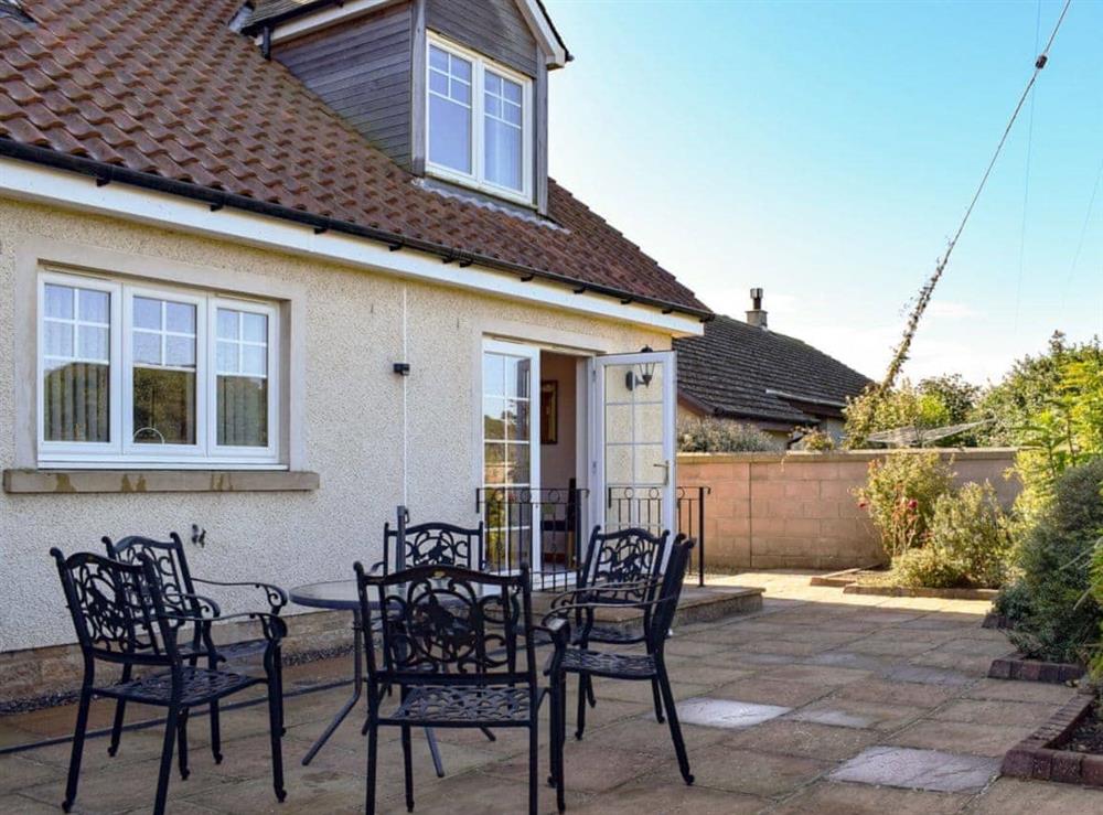 Enclosed rear patio at Island View in Crail, near Anstruther, Fife