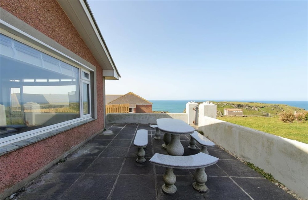 Decking at Island View in Tintagel, Cornwall