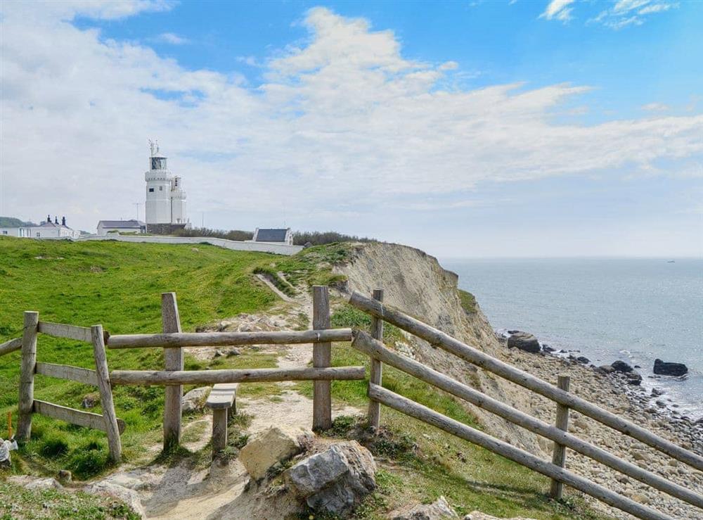 St Catherines Lighthouse at Isle of Wight Hut in Ventnor, Isle of Wight
