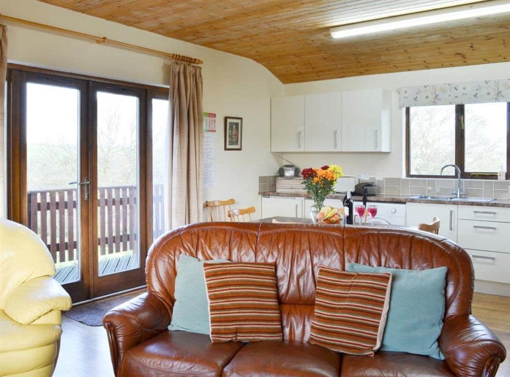 Cosy leather furniture at Ithon Bank in Llandrindod Wells, Powys